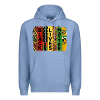 Colony Blue junetheenth black livesmatter brush stroke Premium Hoodie - HRA Design Shop