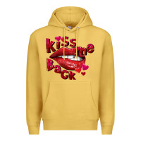 Antique Gold kiss me back Premium Hoodie - FaDigitalArtStudio