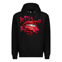 Black kiss me back Premium Hoodie - FaDigitalArtStudio