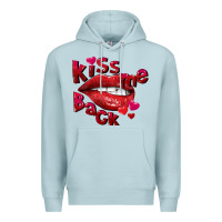 Blue Mist kiss me back Premium Hoodie - FaDigitalArtStudio