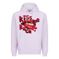 Lilac kiss me back Premium Hoodie - FaDigitalArtStudio