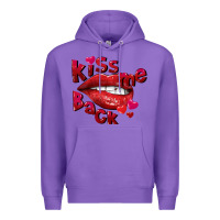 Purple kiss me back Premium Hoodie - FaDigitalArtStudio