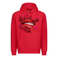 Red kiss me back Premium Hoodie - FaDigitalArtStudio
