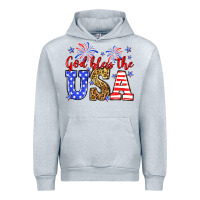 Heather Grey God bless the USA Urban Hoodie - Neo Western