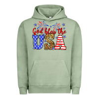 Pigment Oil Green God bless the USA Urban Hoodie - Neo Western