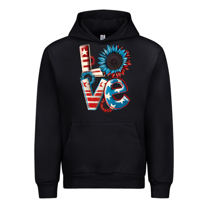 Love 4th Of July Urban Hoodie by CowGirlArtShop | Teevron