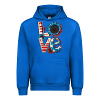 Cobalt Love 4th of July Urban Hoodie - CowGirlArtShop