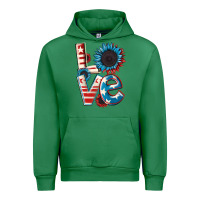 Emerald Love 4th of July Urban Hoodie - CowGirlArtShop