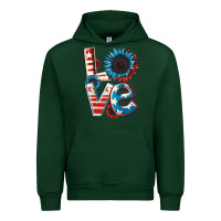 Forest Green Love 4th of July Urban Hoodie - CowGirlArtShop