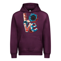 Mauve Wine Love 4th of July Urban Hoodie - CowGirlArtShop