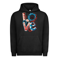 Pigment Black Love 4th of July Urban Hoodie - CowGirlArtShop