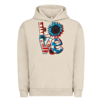 Pigment French Oak Love 4th of July Urban Hoodie - CowGirlArtShop