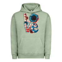 Pigment Oil Green Love 4th of July Urban Hoodie - CowGirlArtShop