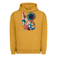 Pigment Peanut Butter Love 4th of July Urban Hoodie - CowGirlArtShop