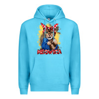 Ocean Blue Meowica 4th of july Premium Hoodie - CowGirlArtShop
