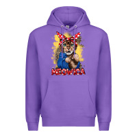 Purple Meowica 4th of july Premium Hoodie - CowGirlArtShop