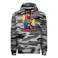 Slate Camo Meowica 4th of july Premium Hoodie - CowGirlArtShop