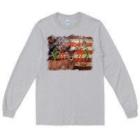 Moon Dust deer hunting target american flag  background Long Sleeve Tee - BarkalooDesign