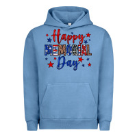 Pigment Pebble Blue Happy memorial day Urban Hoodie - Neo Western