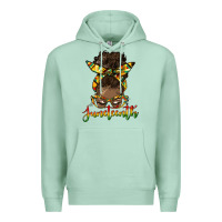 Seafoam juneteenth black woman messy bun Premium Hoodie - HRA Design Shop