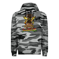 Slate Camo juneteenth black woman messy bun Premium Hoodie - HRA Design Shop