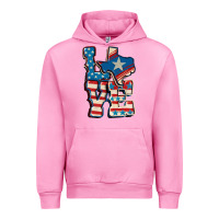 Fuchsia Pink Love Texas  4th of july Urban Hoodie - CowGirlArtShop