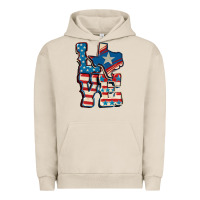 Pigment French Oak Love Texas  4th of july Urban Hoodie - CowGirlArtShop