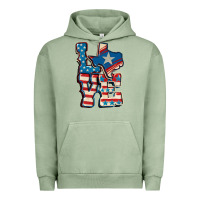 Pigment Oil Green Love Texas  4th of july Urban Hoodie - CowGirlArtShop