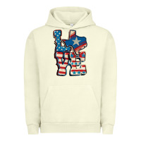 Pigment Pistachio Love Texas  4th of july Urban Hoodie - CowGirlArtShop