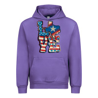 Tulip Love Texas  4th of july Urban Hoodie - CowGirlArtShop