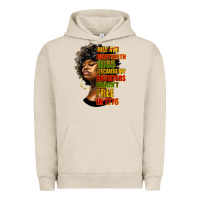 Pigment French Oak juneteenth 1885 because my ancestors weren't free in 1776 black woman Urban Hoodie - HRA Design Shop