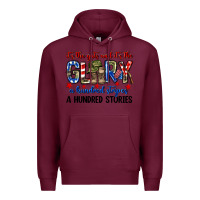 Burgundy It's the guts and it's the glory a hundred stripes Premium Hoodie - Neo Western