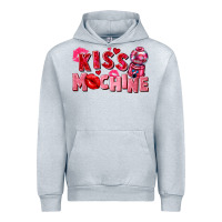Heather Grey kiss machine Urban Hoodie - FaDigitalArtStudio