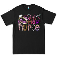 Black wife mom nurse Premium Tee - SublimationCraftShop