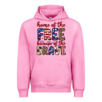 Fuchsia Pink Home of the free because of the brave Urban Hoodie - Neo Western