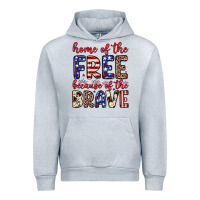 Heather Grey Home of the free because of the brave Urban Hoodie - Neo Western