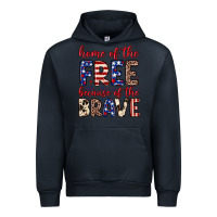 Navy Home of the free because of the brave Urban Hoodie - Neo Western