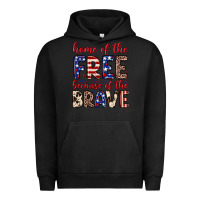 Pigment Black Home of the free because of the brave Urban Hoodie - Neo Western
