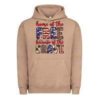 Pigment Burro Home of the free because of the brave Urban Hoodie - Neo Western