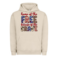 Pigment French Oak Home of the free because of the brave Urban Hoodie - Neo Western