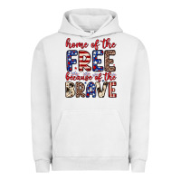 Pigment Lunar Rock Home of the free because of the brave Urban Hoodie - Neo Western