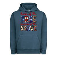 Pigment Midnight Navy Home of the free because of the brave Urban Hoodie - Neo Western