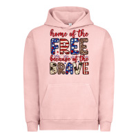 Pigment Salmon Home of the free because of the brave Urban Hoodie - Neo Western