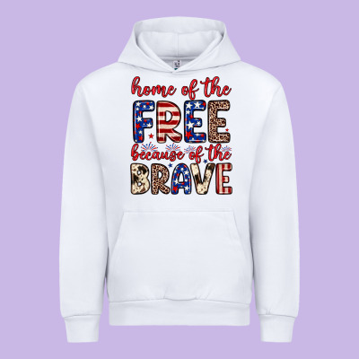 Home Of The Free Because Of The Brave Urban Hoodie Designed By Neo Western