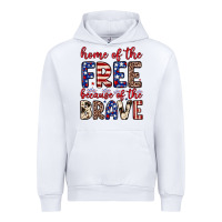 White Home of the free because of the brave Urban Hoodie - Neo Western