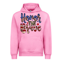 Fuchsia Pink Honor the brave Urban Hoodie - Neo Western