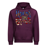 Mauve Wine Honor the brave Urban Hoodie - Neo Western