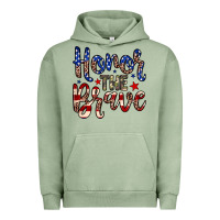 Pigment Oil Green Honor the brave Urban Hoodie - Neo Western
