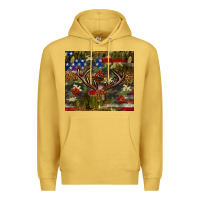 Antique Gold Hunting leopard USA flag tumbler 4th of july Premium Hoodie - Neo Western