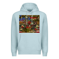 Blue Mist Hunting leopard USA flag tumbler 4th of july Premium Hoodie - Neo Western